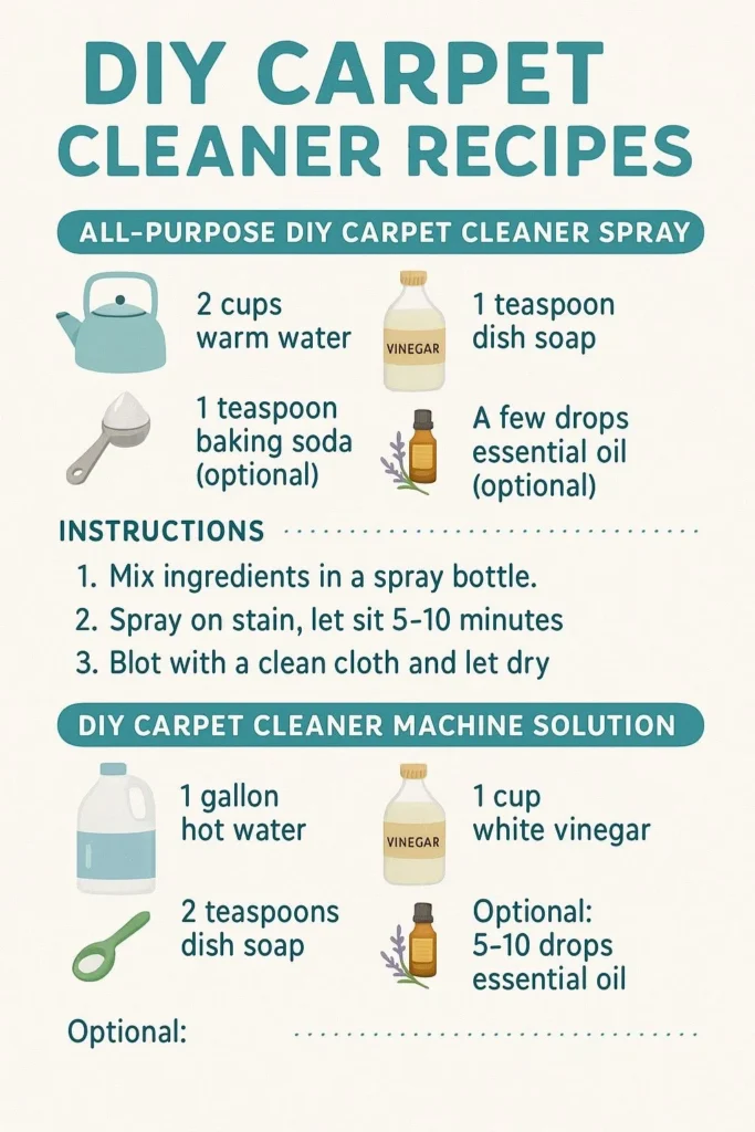 DIY carpet recipes