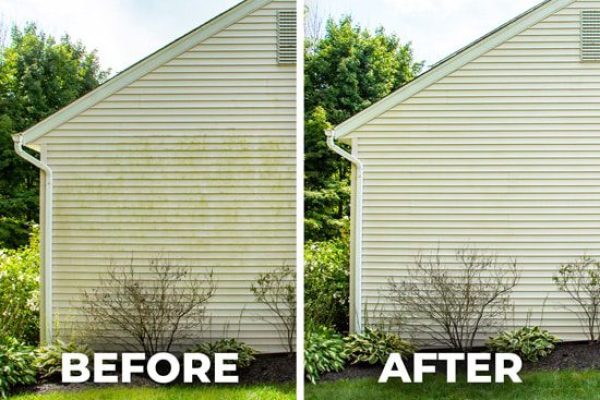 before and after exterior house washing Auckland NZ